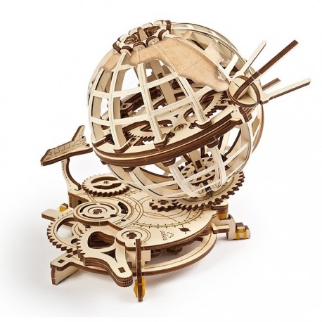 Puzzle mecanic 3D lemn Ugears Glob pamantesc